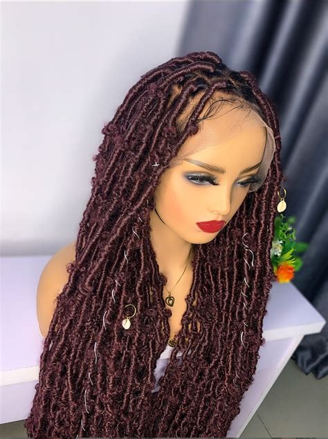 Fulllace Faux Locs Wig Full Lace Wig Lace Front Wig Faux Locks Etsy