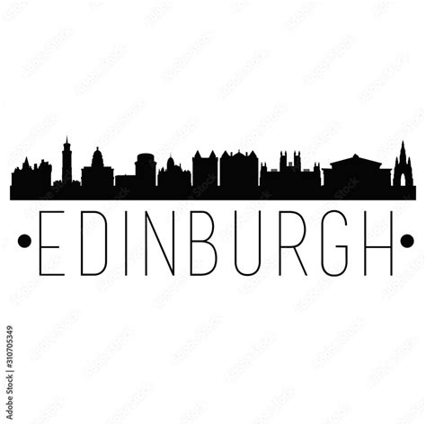 Edinburgh Scotland. City Skyline. Silhouette City. Design Vector ...