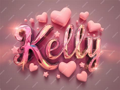 Premium Vector | Kelly name logo design background kelly name