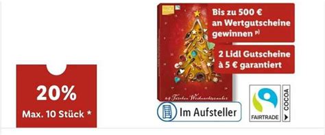 Bis Auf Lidl Adventskalender Mit X Lidl Gutscheine