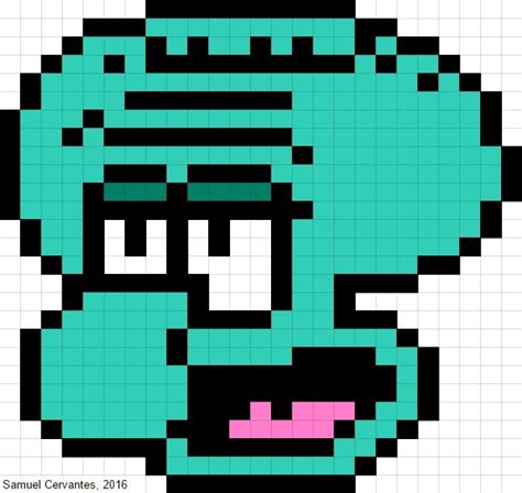 Squidward Pixel Art on Behance