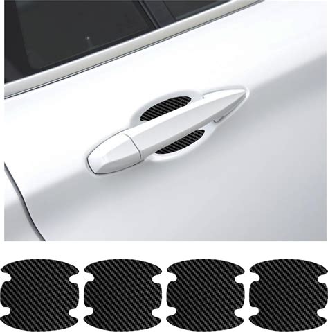 Amazon Kewucn Car Door Handle Sticker Pcs Carbon Fiber Auto