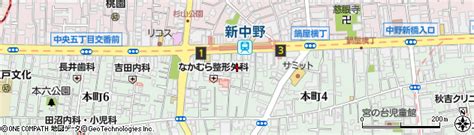 東京都中野区本町4丁目46の地図 住所一覧検索｜地図マピオン