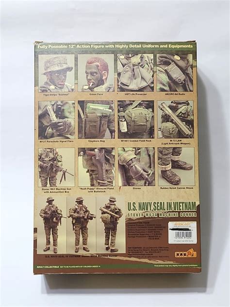 RESERVED HOT TOYS US NAVY SEAL IN VIETNAM STONER M63A MACHINE GUNNER Hobbies Toys Toys