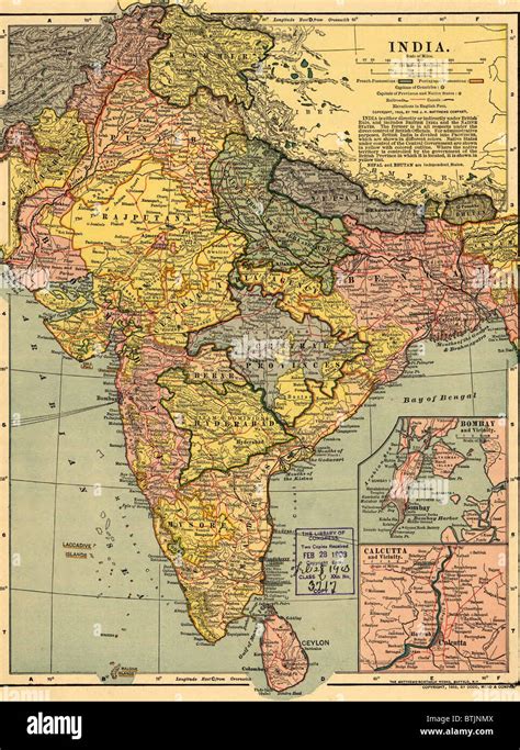 Map of british india hi-res stock photography and images - Alamy