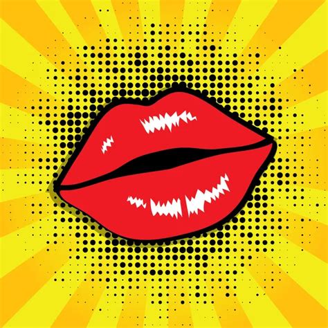 Pop Art Woman Lips — Stock Vector © Gal Amar 129182602