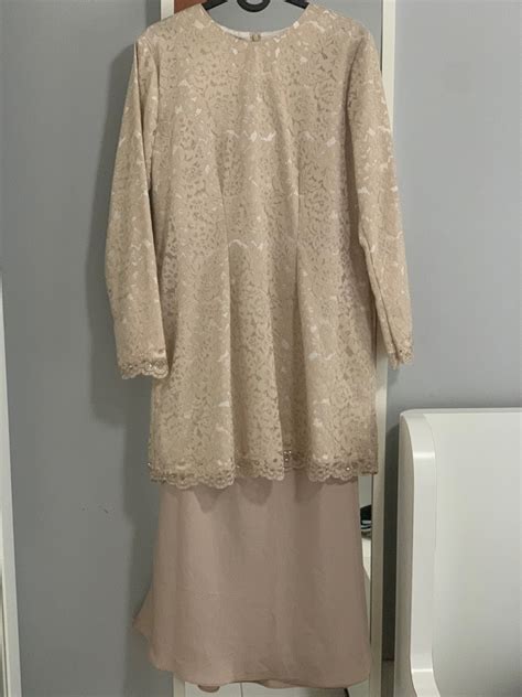 Baju Kurung Nude Cream Women S Fashion Muslimah Fashion Baju Kurung