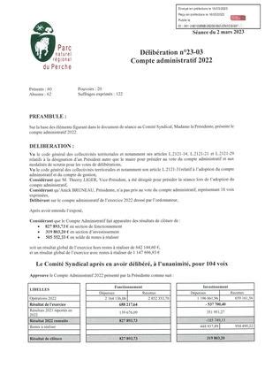 Calaméo 23 03 Compte Administratif 2022 Parc