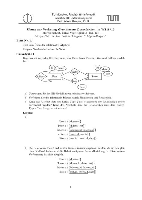 Bungsblatt Mit L Sungen Tu Munchen Fakultat Fur Informatik