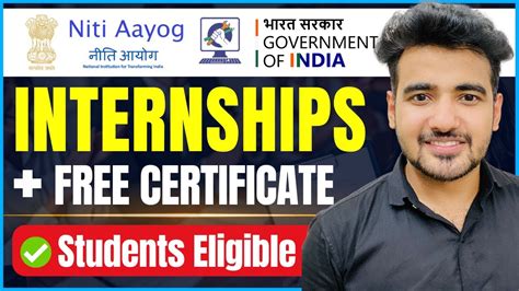 Government Internship 2023 Niti Aayog Internship For All Students