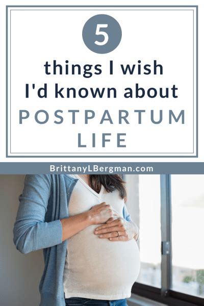 5 Things I Wish Id Known About Postpartum Life