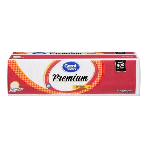 Servilletas De Papel Great Value Premium 500 Pzas Walmart