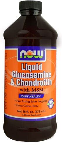 NOW Liquid Glucosamine & Chondroitin with MSM Citrus -- 16 fl oz - Vitacost