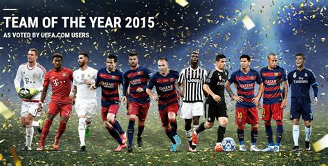 Five FC Barcelona players named to UEFA's Team of the Year for 2015 ...