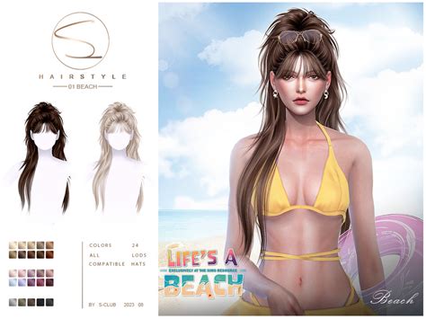 The Sims Resource Life S A Beach Hairstyle