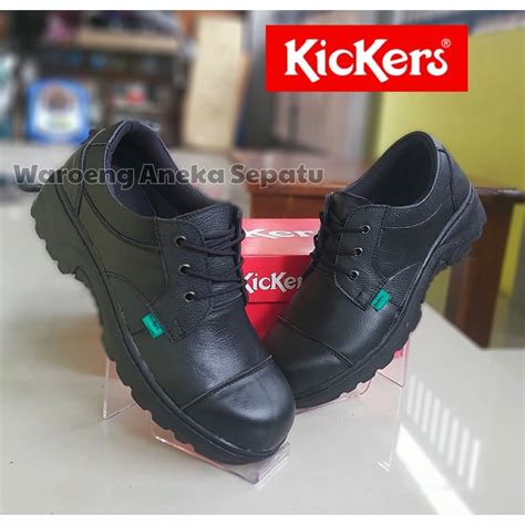 Jual Sepatu Kickers Comando Low Boots Safety Kulit Asli Ujung Besi