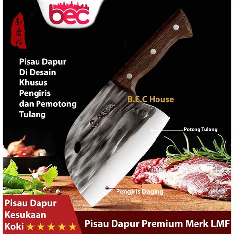 Jual Bec Pisau Dapur Professional Super Tajam Chef Knife Golok Daging