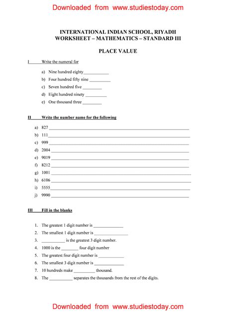 Knowing Our Numbers Class 6 Worksheet AirSlate SignNow