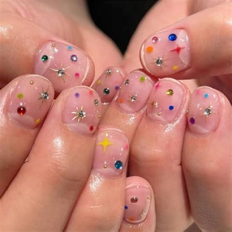 Amazon Pcs Nude Press On Nails Short Square SHANRUN Fake Nails Press Ons Nail Art Tips
