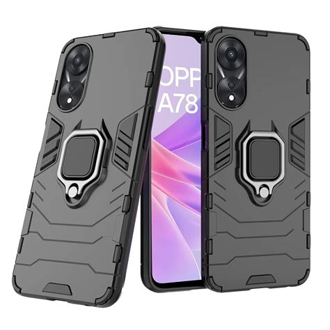 Cedo Rugged Oppo A78 5g Defender Case Rotating Ring Holder