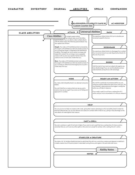 Form Fillable Generic Character Sheets Printable Forms Free Online