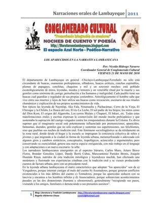 Estudios De Lambayeque Mitos Y Leyendas PDF