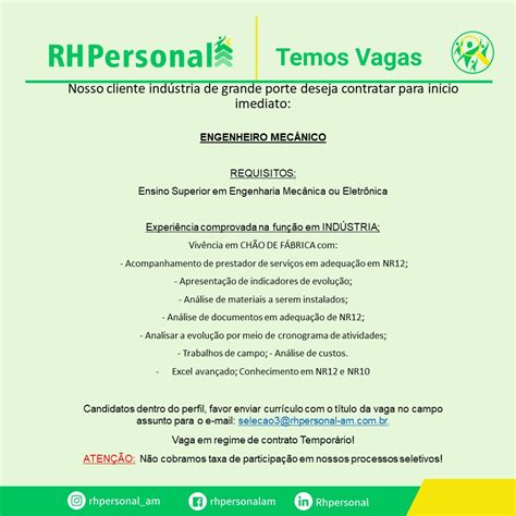 Personal recursos humanos está recrutando novos profissionais