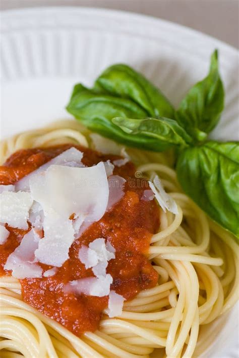 Spaghetti With Tomato Stock Photo Image Of Diet Leaf 10779116