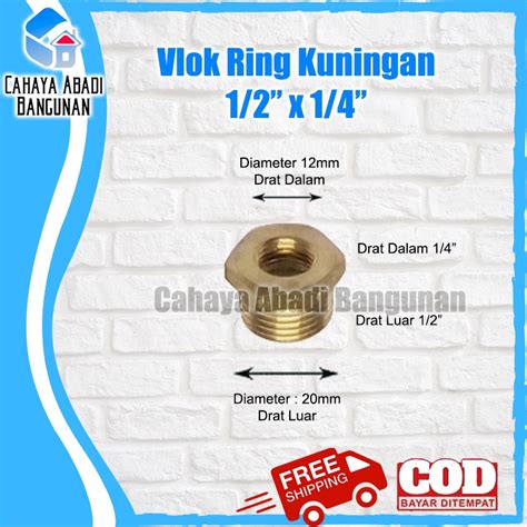 Jual Vlok Ring Kuningan 1 2 X 1 4 Inch Inchi Inci Shopee Indonesia