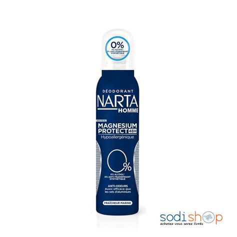 Narta Magnesium Protect 48h Homme 150ml Déodorant Sans Anti