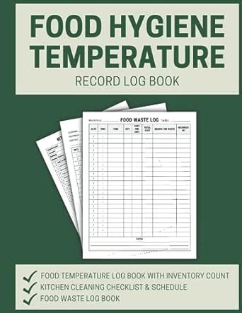 Food Hygiene Temperature Record Log Book Daily Temperature Log Sheet