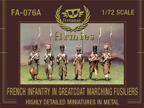 FA 076A French Infantry In Greatcoat Marching Fusiliers