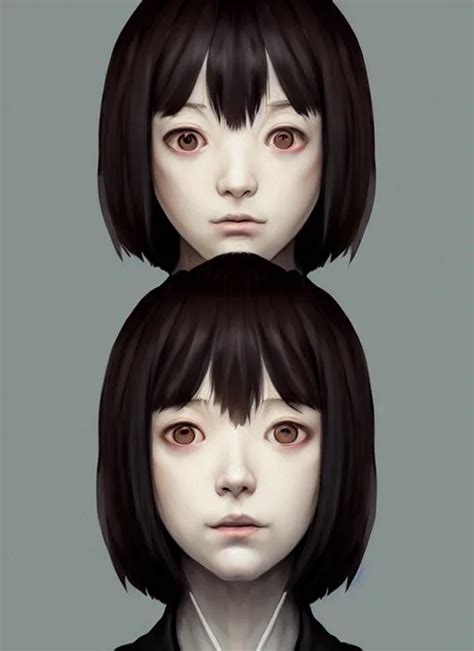 Symmetry Portrait Of Lain Serial Experiments Stable Diffusion