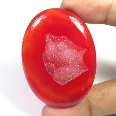 Rot Onyx Geode Oval Cabochonschliff X Mm Nat Rlich Achat Edelstein