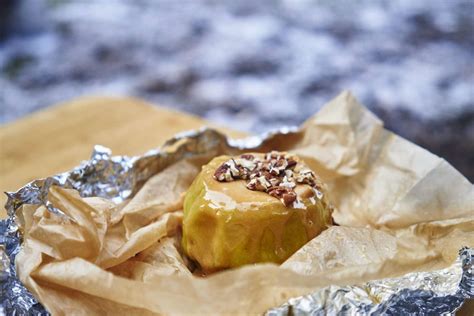 Caramel Pecan Campfire Baked Apples Amanda Outside