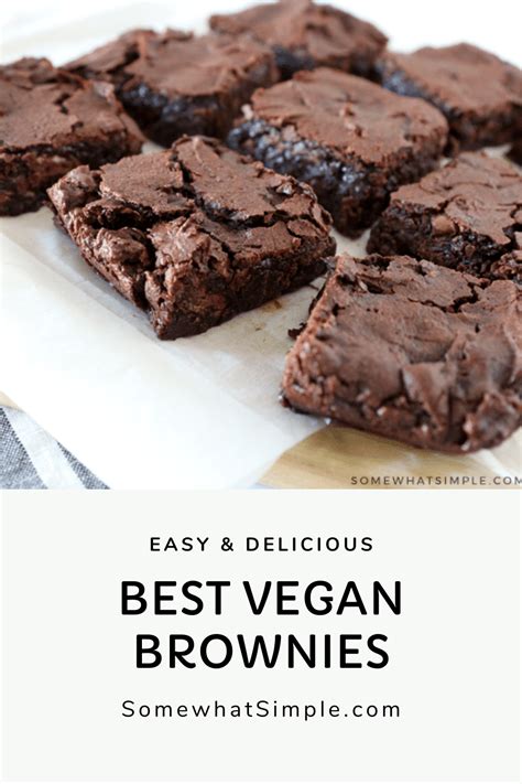 Easy Vegan Brownies From Somewhat Simple