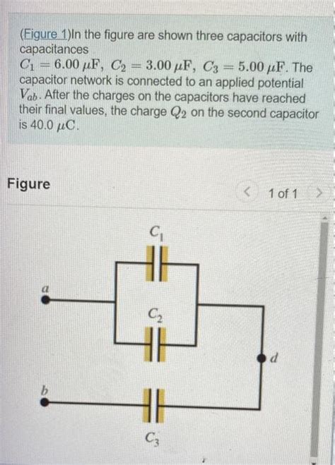 Solved Figure 1in The Figure Are Shown Three Capacitors