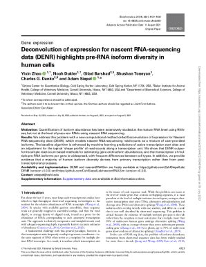 Fillable Online Deconvolution Of Expression For Nascent Rna Sequencing