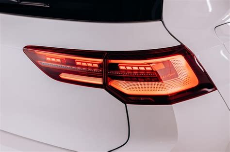 Premium Photo | Rear led lights of white car