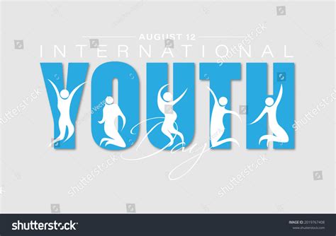 Vector Illustration International Youth Day 12th Stock Vector Royalty