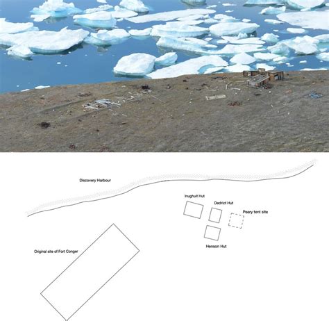 Aerial view of Fort Conger. Diagram showing the location of the... | Download Scientific Diagram