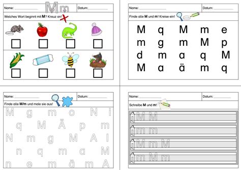 Unterrichtsmaterial Buchstabe M