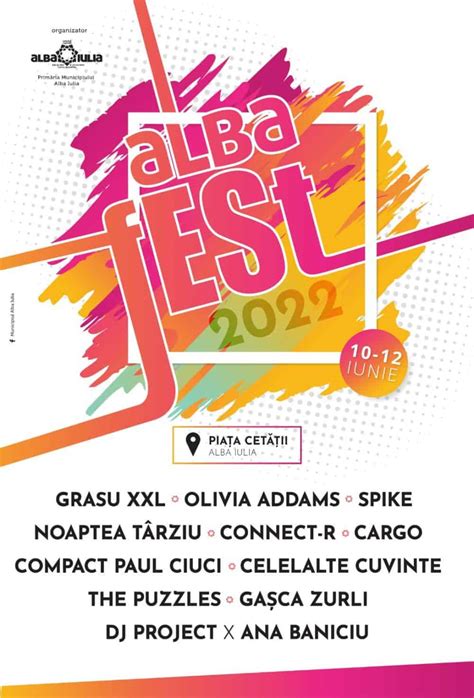 10 12 iunie ALBA FEST 2022 Cine sunt ARTIȘTII care vor urca pe scenă