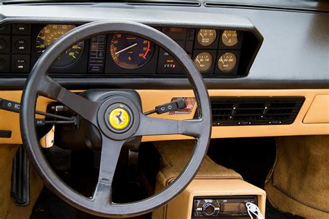 Ferrari 3.2 Mondial Cabriolet Interior Photograph by Roger Mullenhour