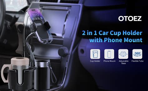 Amazon Car Cup Holder With Phone Mount 2 In 1 Cup Phone Holder