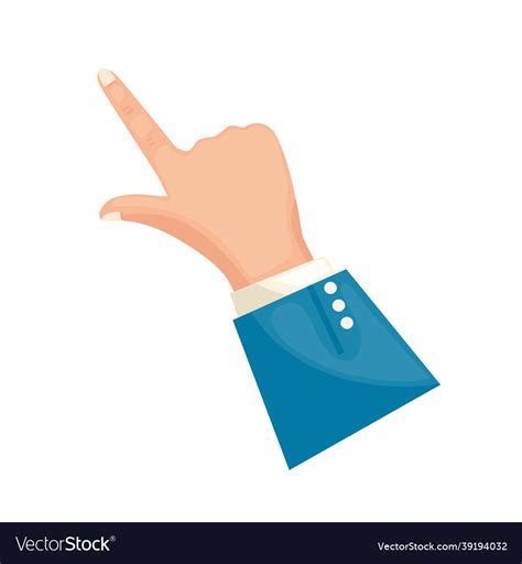 Human hand pointing Royalty Free Vector Image - VectorStock