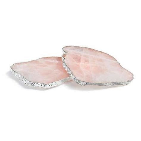 Anna New York Kivita Quartz And Gold Or Silver Coasters Set Of 2