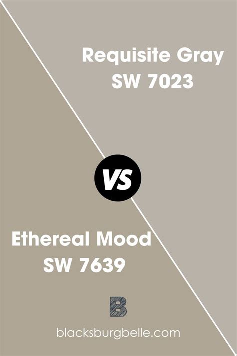 Sherwin Williams Ethereal Mood Vs Requisite Gray SW 7023 In 2024