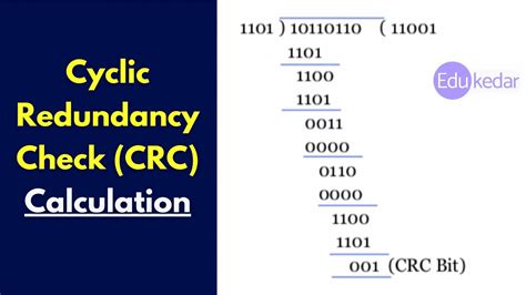 Cyclic Redundancy Check Crc For Data Error Detection With Example