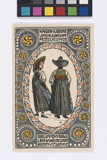 Postkarte der Wiener Werkstätte Nr 182 Kaiser Jubilaeums Huldigungs